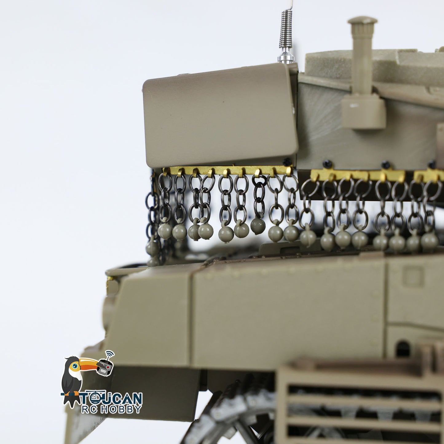Henglong 1/16 TK7.0 IDF Merkava MK IV RTR RC Tank 3958 with 360 Degree Turret Barrel Recoil BB IR Smoke Metal Gearbox Tracks Sprockets Idlers Wheels