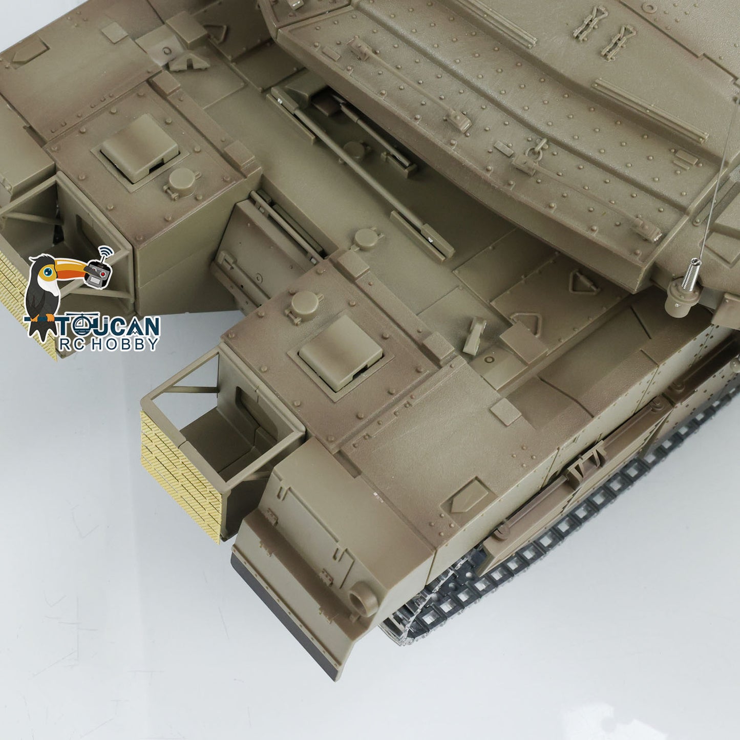 Henglong 1/16 TK7.0 IDF Merkava MK IV RTR RC Tank 3958 with 360 Degree Turret Barrel Recoil BB IR Smoke Metal Gearbox Tracks Sprockets Idlers Wheels