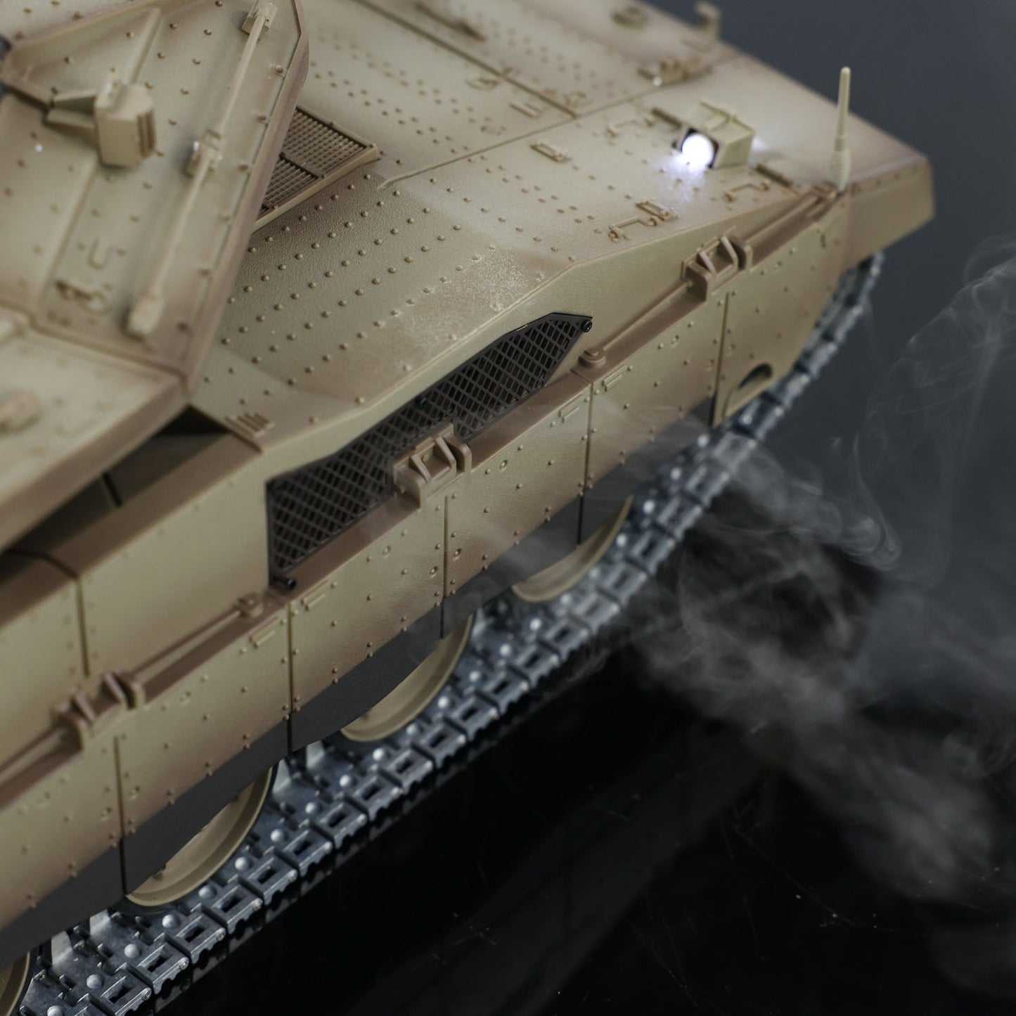 7.0 HengLong RC Tank 1/16 IDF Merkava MK IV 3958 Barrel Flash & Smoke Effect 360 Degree Turret BB IR Armored Military Vehicle Model