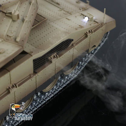 Henglong 1/16 TK7.0 IDF Merkava MK IV RTR RC Tank 3958 with 360 Degree Turret Barrel Recoil BB IR Smoke Metal Gearbox Tracks Sprockets Idlers Wheels