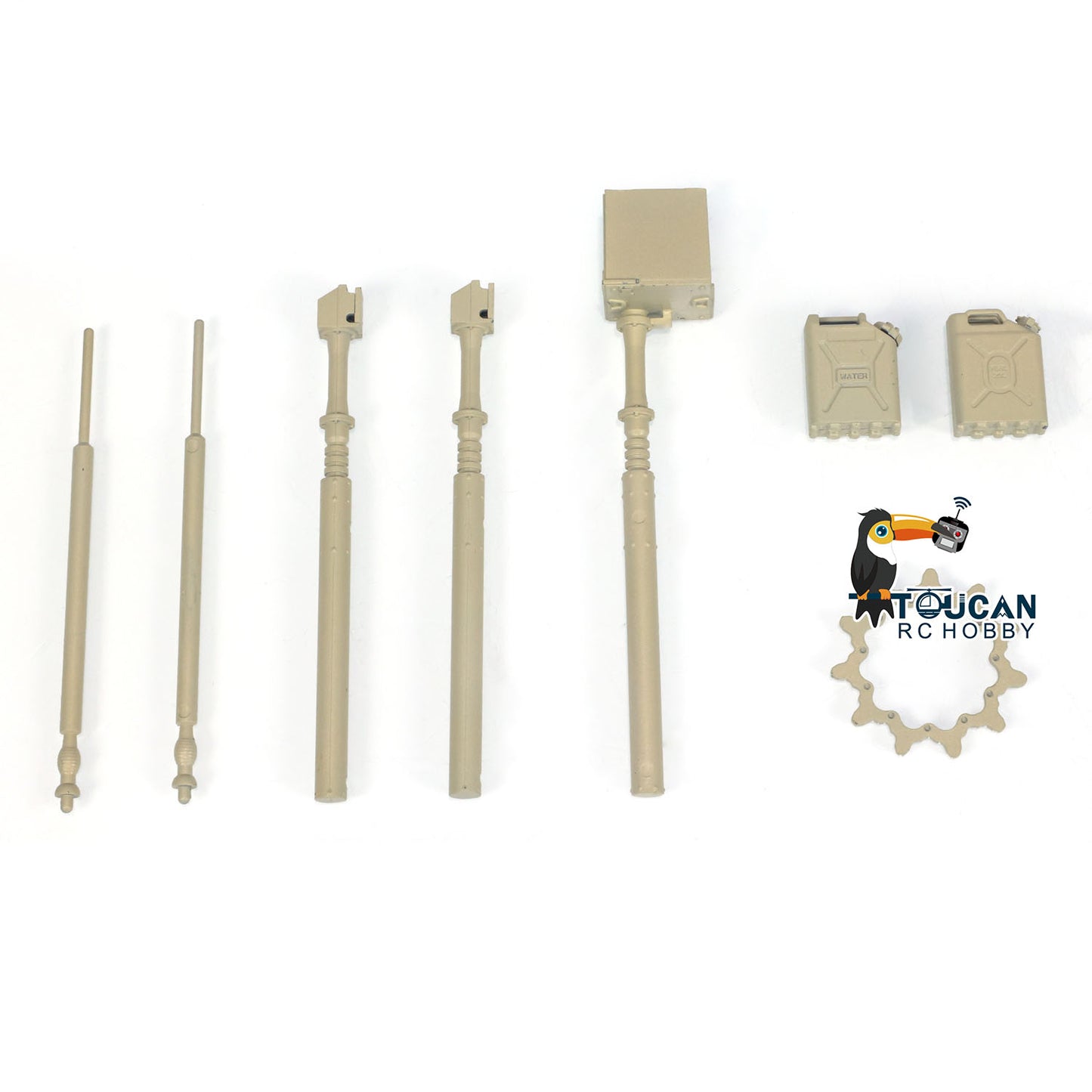 US Warehouse Metal Decorative Parts Fuel Water Tanks IED Jamming Drive Wheel Ring Antenna Communication Antenna for 1/16 RC Tank M1A2 Abrams 3918 Model