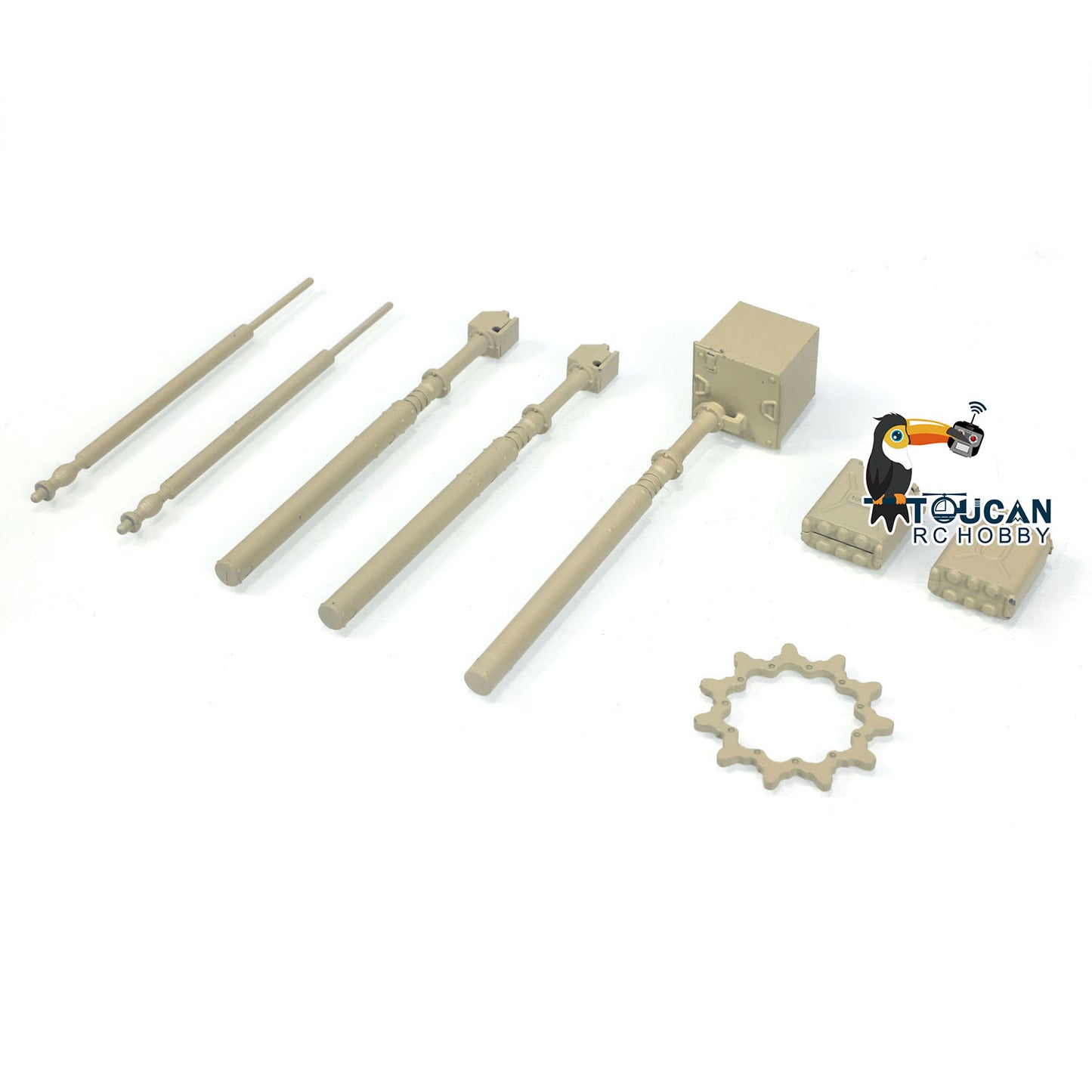 US Warehouse Metal Decorative Parts Fuel Water Tanks IED Jamming Drive Wheel Ring Antenna Communication Antenna for 1/16 RC Tank M1A2 Abrams 3918 Model