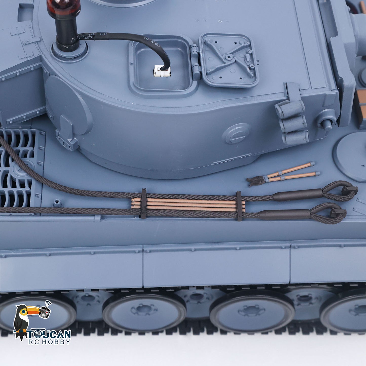 Henglong 1/16 TK7.0 Plastic German Tiger I RTR RC Tank 3818 with Steel Gearbox Metal Barrel Recoil 360 Degrees Turret BB Unit Infrared Combat