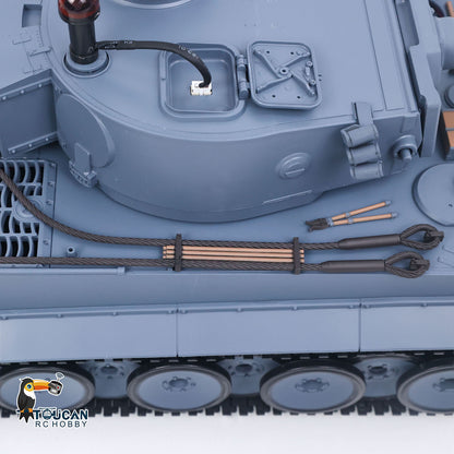 Henglong 1/16 TK7.0 Plastic German Tiger I RTR RC Tank 3818 with Steel Gearbox Metal Barrel Recoil 360 Degrees Turret BB Unit Infrared Combat