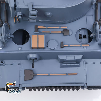 Henglong 1/16 TK7.0 Plastic German Tiger I RTR RC Tank 3818 with Steel Gearbox Metal Barrel Recoil 360 Degrees Turret BB Unit Infrared Combat