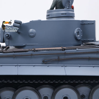 Henglong 1/16 TK7.0 Plastic German Tiger I RTR RC Tank 3818 Infrared Combat BB Sounds Lights Smoke Model Metal Barrel Recoil