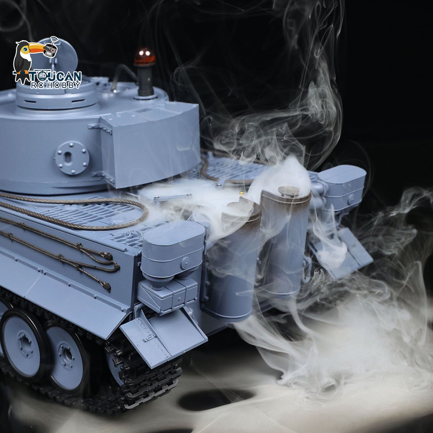 Henglong 1/16 TK7.0 Plastic German Tiger I RTR RC Tank 3818 with Steel Gearbox Metal Barrel Recoil 360 Degrees Turret BB Unit Infrared Combat