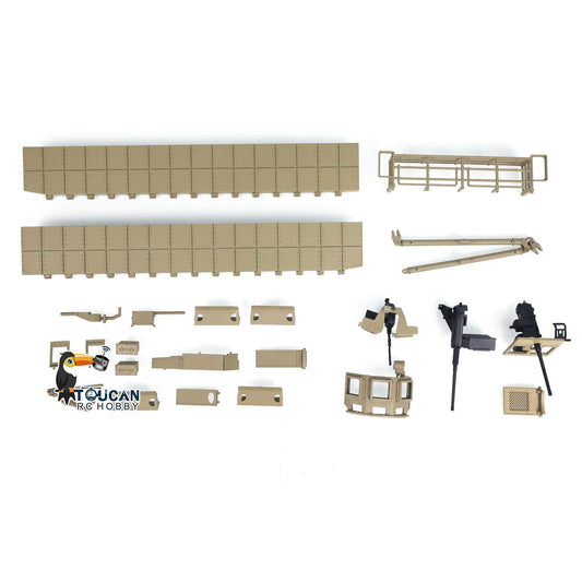 CS Abrams M1A2 TUSKI Metal Upgrade Set For 1/16 Plastic Remote Control Vehicle 3918 Tamiya Henglong Tank Model Accessories