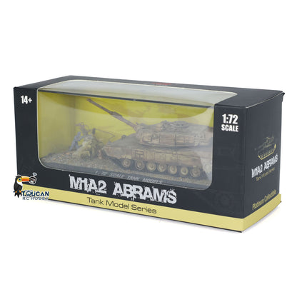 Henglong 1/72 Sclae Plastic US Abrams M1A2 Tank 3918 Static Scene Model Without Sounds Smoke With 360?? Manual Rotating Turret