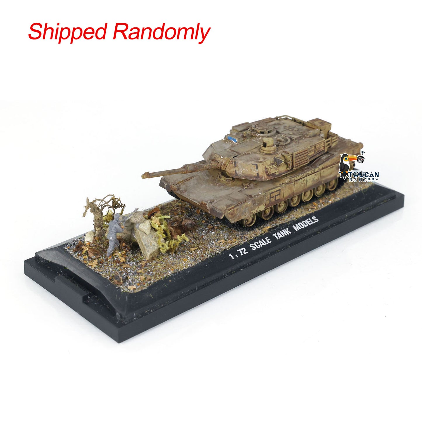 Henglong 1/72 Scale Weathered Effect US Abrams M1A2 Tank 3918 Static Model Without Radio Sounds Smoke Military Vehicle Model Toy