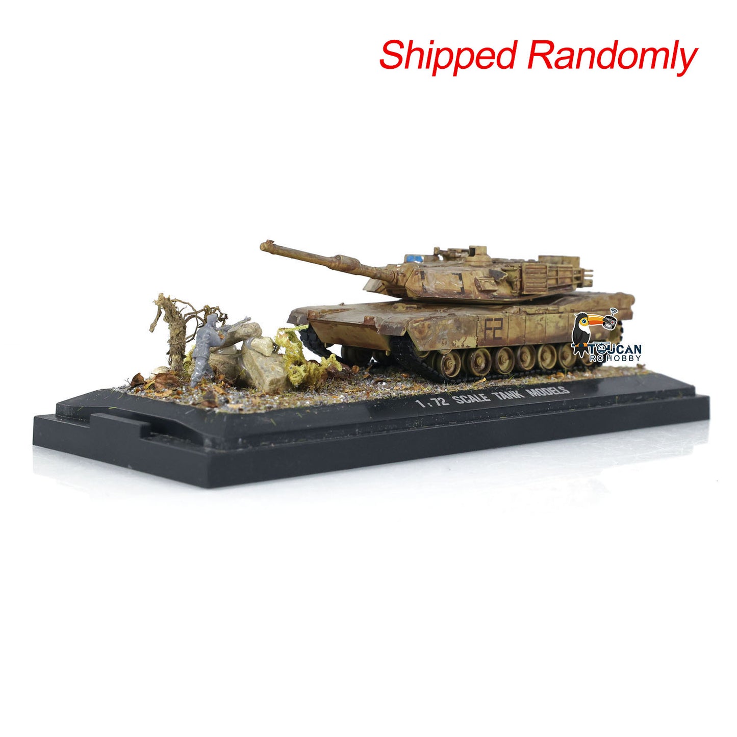Henglong 1/72 Sclae Plastic US Abrams M1A2 Tank 3918 Static Scene Model Without Sounds Smoke With 360?? Manual Rotating Turret