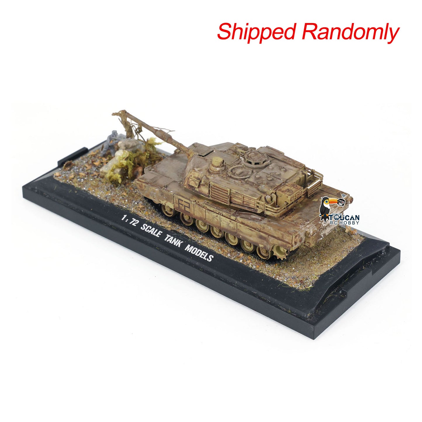 Henglong 1/72 Scale Weathered Effect US Abrams M1A2 Tank 3918 Static Model Without Radio Sounds Smoke Military Vehicle Model Toy