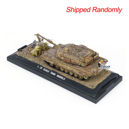 Henglong 1/72 Scale Weathered Effect US Abrams M1A2 Tank 3918 Static Model Without Radio Sounds Smoke Military Vehicle Model Toy