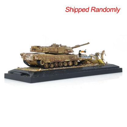 Henglong 1/72 Scale Weathered Effect US Abrams M1A2 Tank 3918 Static Model Without Radio Sounds Smoke Military Vehicle Model Toy