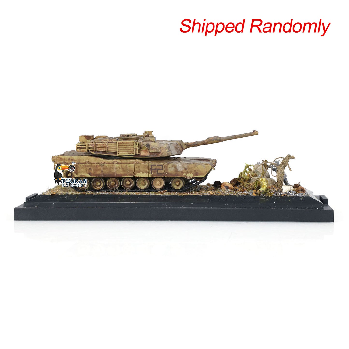 Henglong 1/72 Scale Weathered Effect US Abrams M1A2 Tank 3918 Static Model Without Radio Sounds Smoke Military Vehicle Model Toy