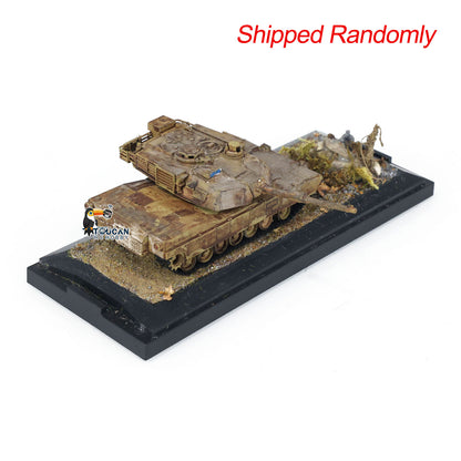 Henglong 1/72 Sclae Plastic US Abrams M1A2 Tank 3918 Static Scene Model Without Sounds Smoke With 360?? Manual Rotating Turret