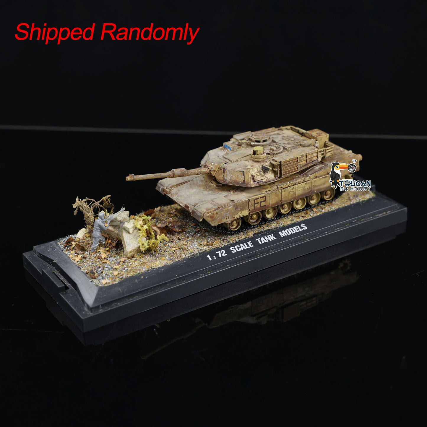 Henglong 1/72 Sclae Plastic US Abrams M1A2 Tank 3918 Static Scene Model Without Sounds Smoke With 360?? Manual Rotating Turret