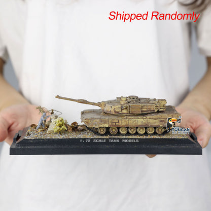 Henglong 1/72 Sclae Plastic US Abrams M1A2 Tank 3918 Static Scene Model Without Sounds Smoke With 360?? Manual Rotating Turret
