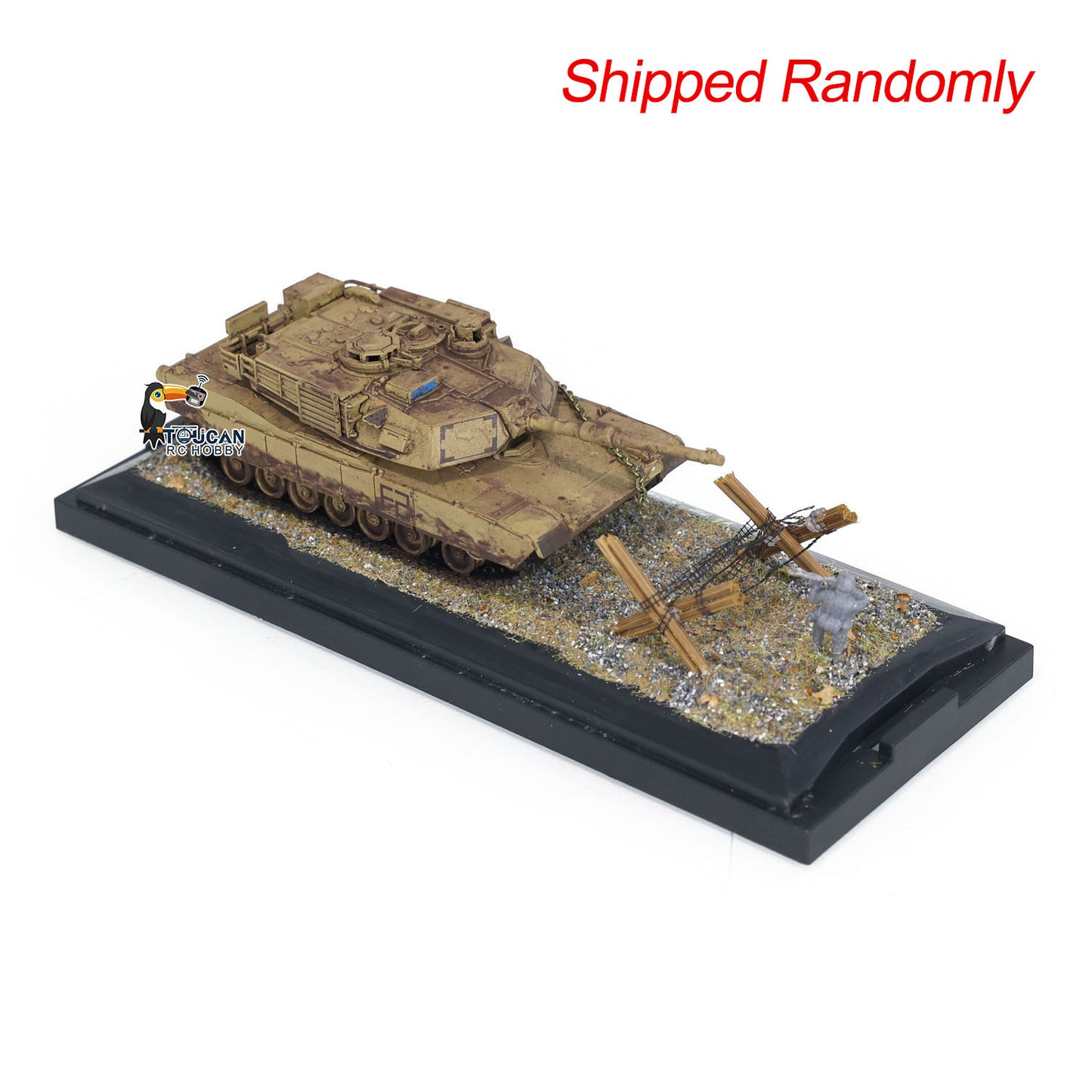 Henglong 1/72 Scale Weathered Effect US Abrams M1A2 Tank 3918 Static Model Without Radio Sounds Smoke Military Vehicle Model Toy