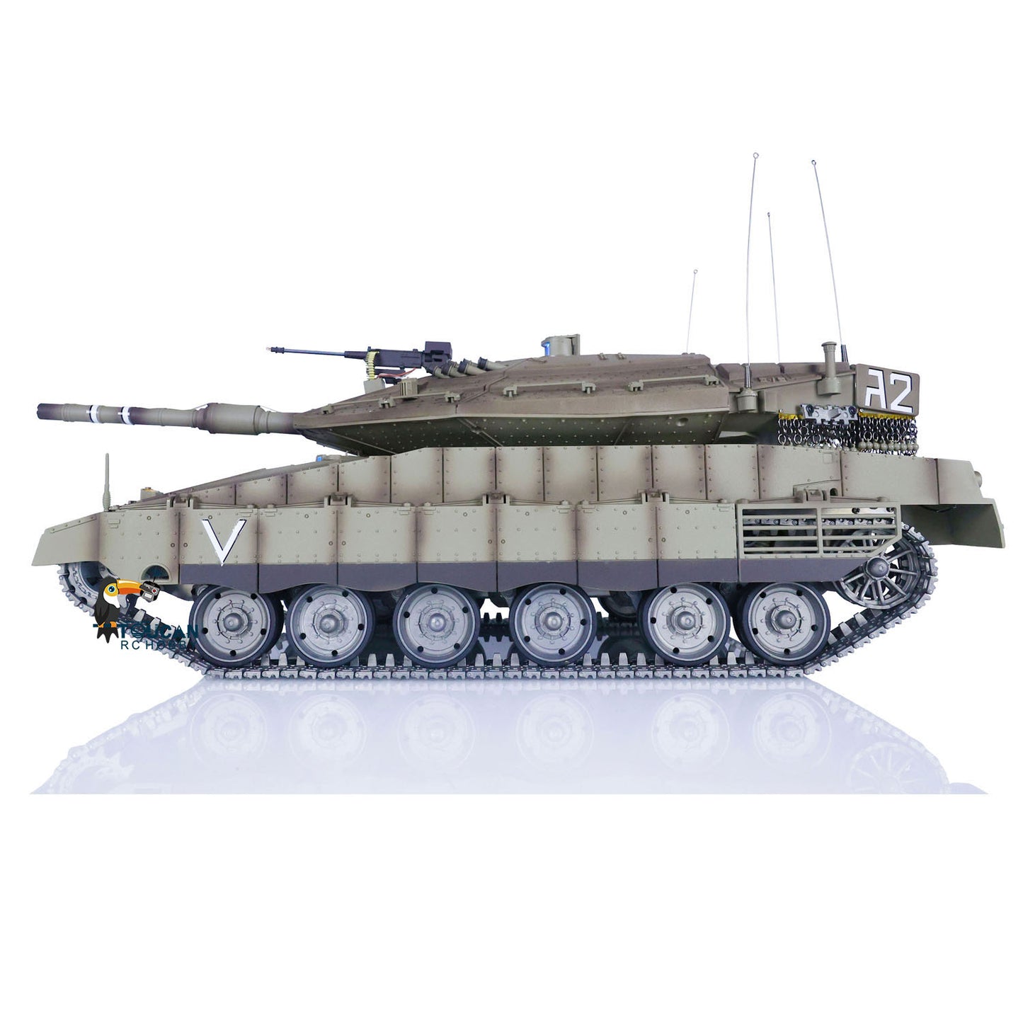 HengLong 1/16 TK7.1 IDF Merkava MK IV 3958 RTR RC Tank with IR Smoke Unit BB Sounds Lights
