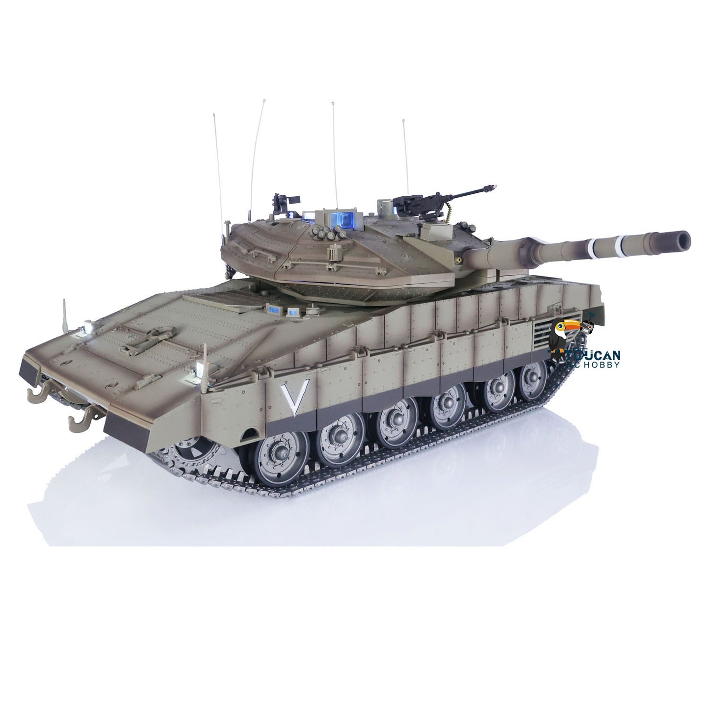 Heng Long Full Metal 1/16 RC Battle Tank IDF Merkava MK IV 3958 Smoke Unit Chassis BB Shooting lnfrared Fighting Lights