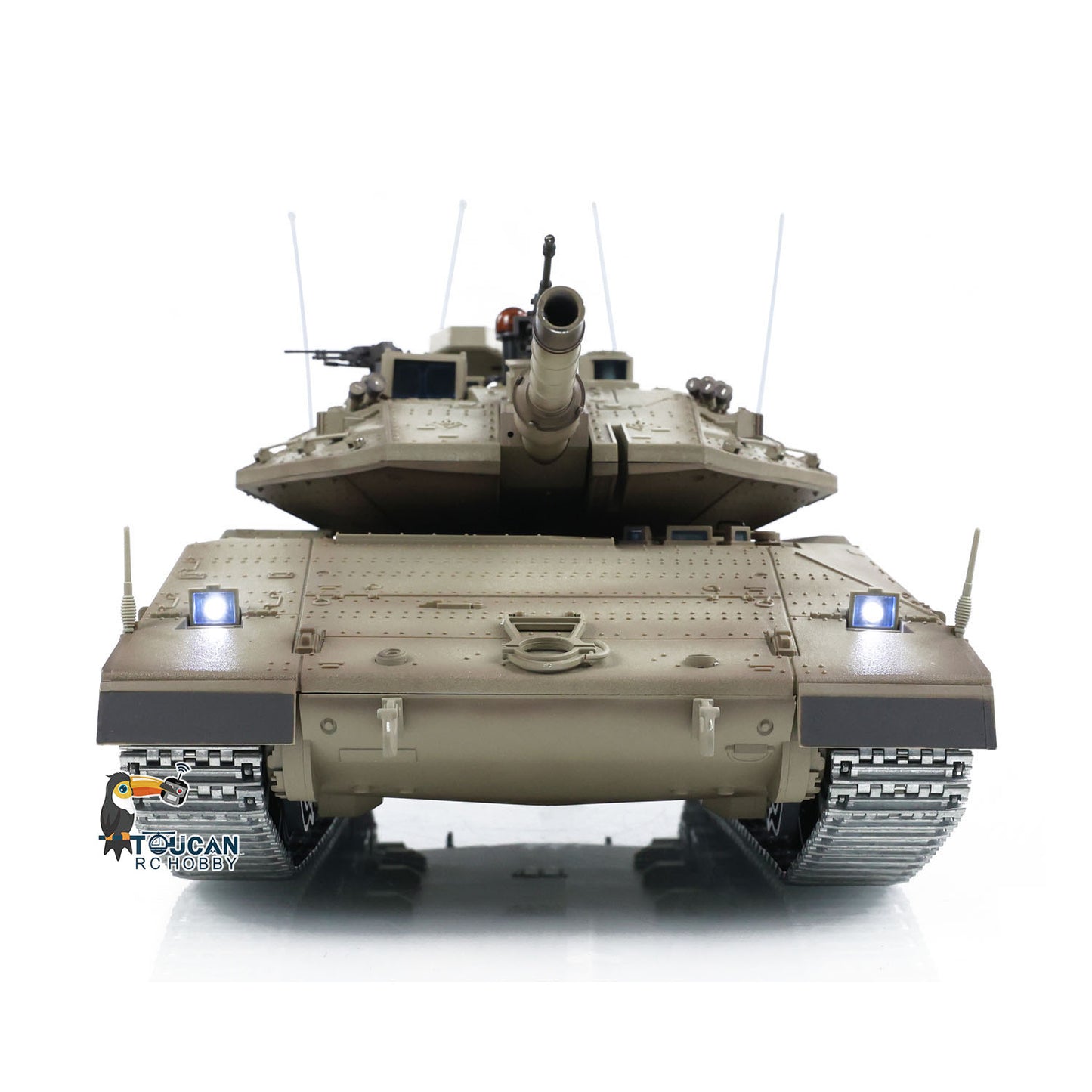Henglong 1/16 TK7.0 IDF Merkava MK IV RTR RC Tank 3958 with 360 Degree Turret Barrel Recoil BB IR Smoke Metal Gearbox Tracks Sprockets Idlers Wheels