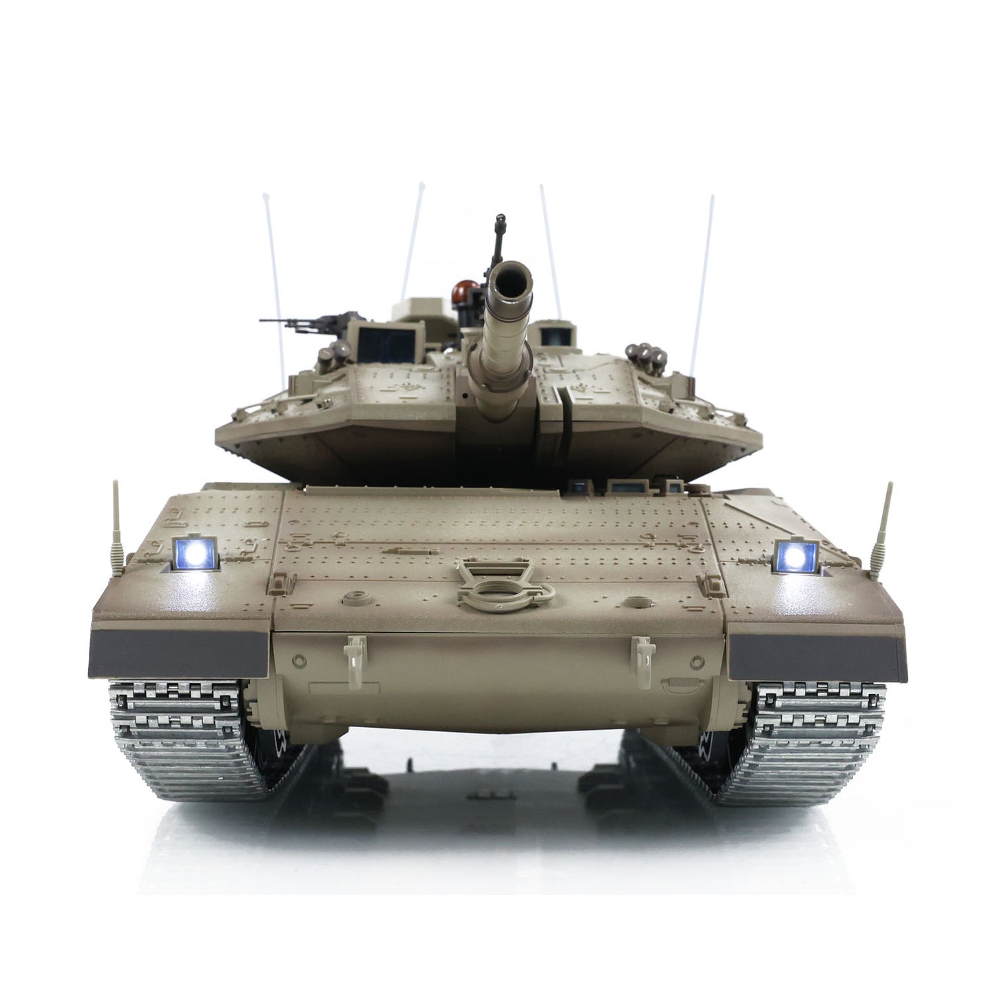 1/16 RC Tank Heng Long Merkava MK IV 3958 Remote Control Battle Tank Upgraded Metal Sprockets Smoke BB Shooting Dual Battery