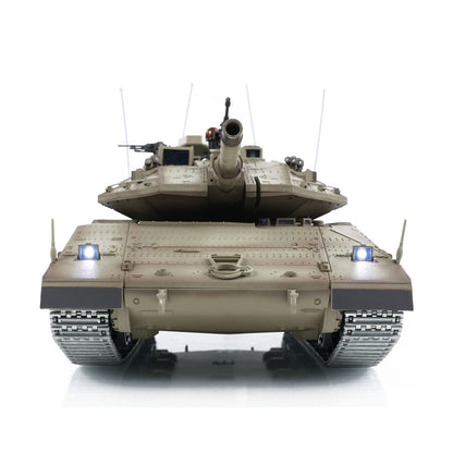 1/16 RC Tank Heng Long Merkava MK IV 3958 Remote Control Battle Tank Upgraded Metal Sprockets Smoke BB Shooting Dual Battery