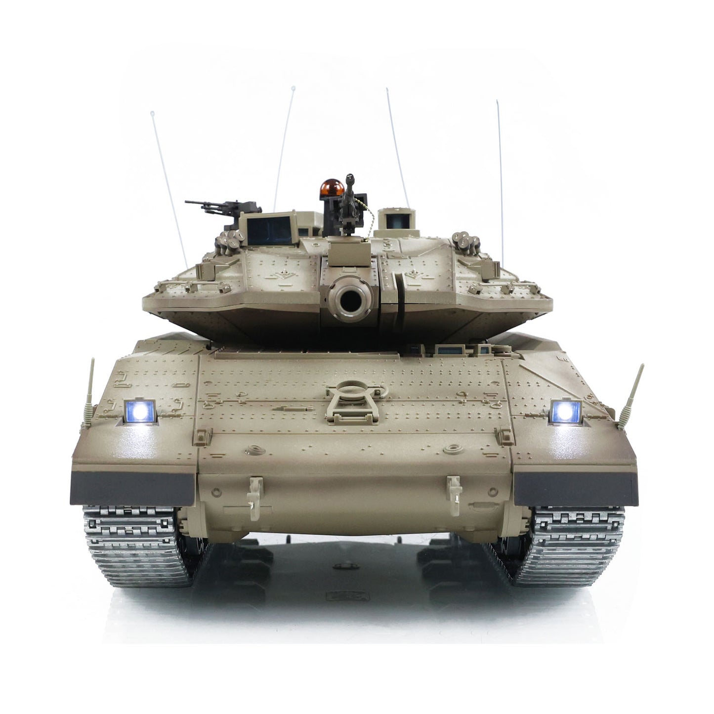 Henglong 1/16 RC Tank IDF Merkava MK IV 3958 Remote Control Battle Tank Metal Wheels Tracks Gearbox 360 Degree Turret Smoke 2 Battery