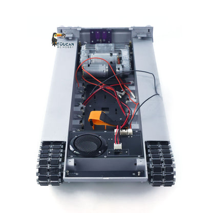 Metal Chassis with Driving Gearbox Road Wheels Speaker Switch for Henglong 1/16 RC Battle Tank USA Abrams M1A2 3918 Model