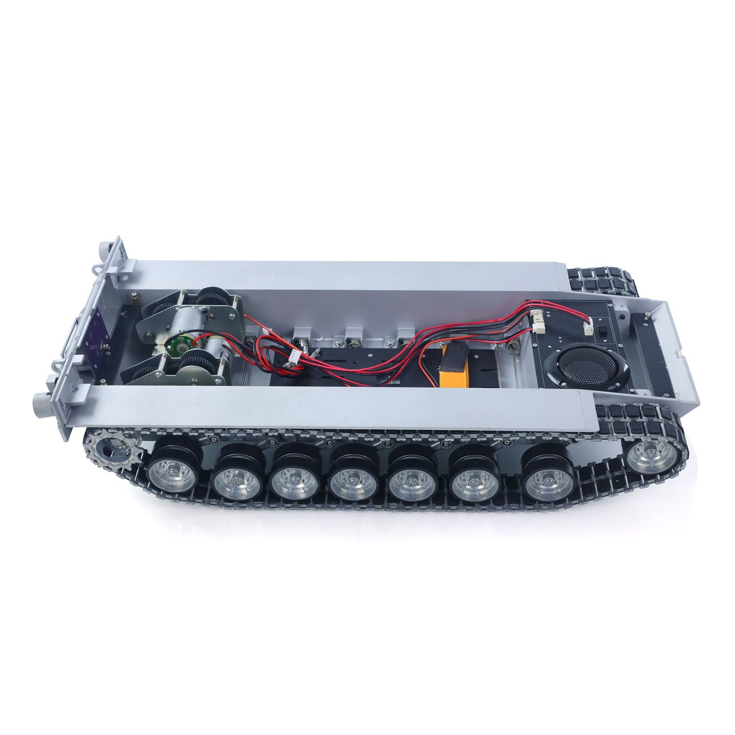 Metal Chassis Driving Gearbox Idlers Drive Wheels Tracks Speaker Switch for Henglong 1/16 3918 USA Abrams M1A2 RC Tank Model