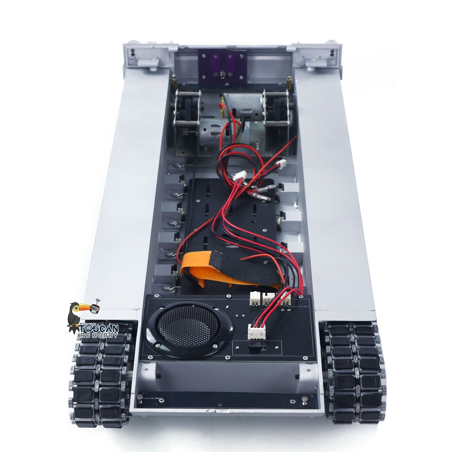 Metal Chassis with Driving Gearbox Road Wheels Speaker Switch for Henglong 1/16 RC Battle Tank USA Abrams M1A2 3918 Model