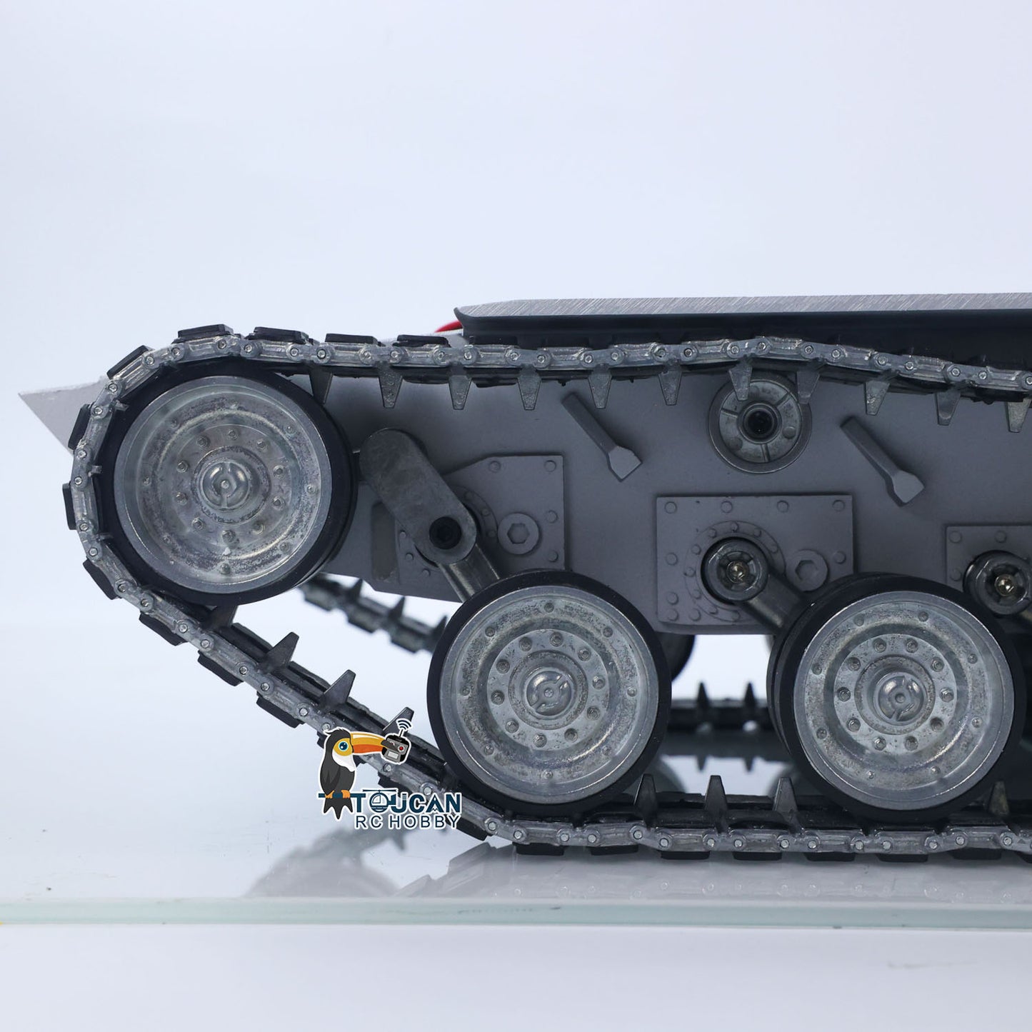 Metal Chassis with Driving Gearbox Road Wheels Speaker Switch for Henglong 1/16 RC Battle Tank USA Abrams M1A2 3918 Model