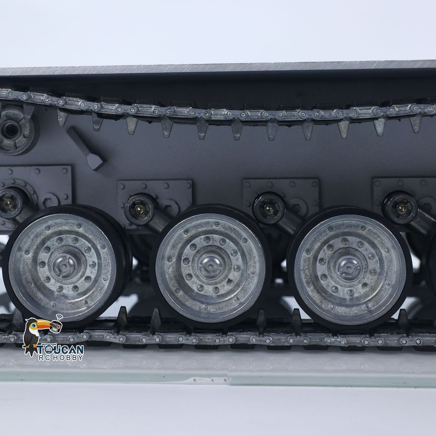 Metal Chassis with Driving Gearbox Road Wheels Speaker Switch for Henglong 1/16 RC Battle Tank USA Abrams M1A2 3918 Model