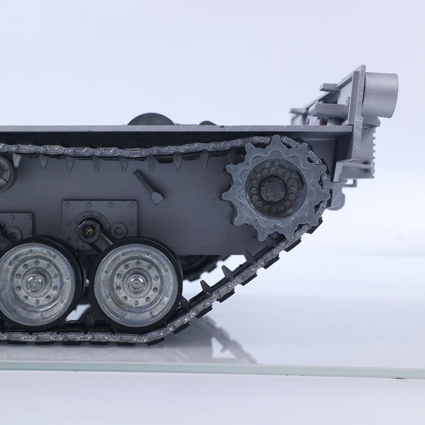 Metal Chassis Driving Gearbox Idlers Drive Wheels Tracks Speaker Switch for Henglong 1/16 3918 USA Abrams M1A2 RC Tank Model