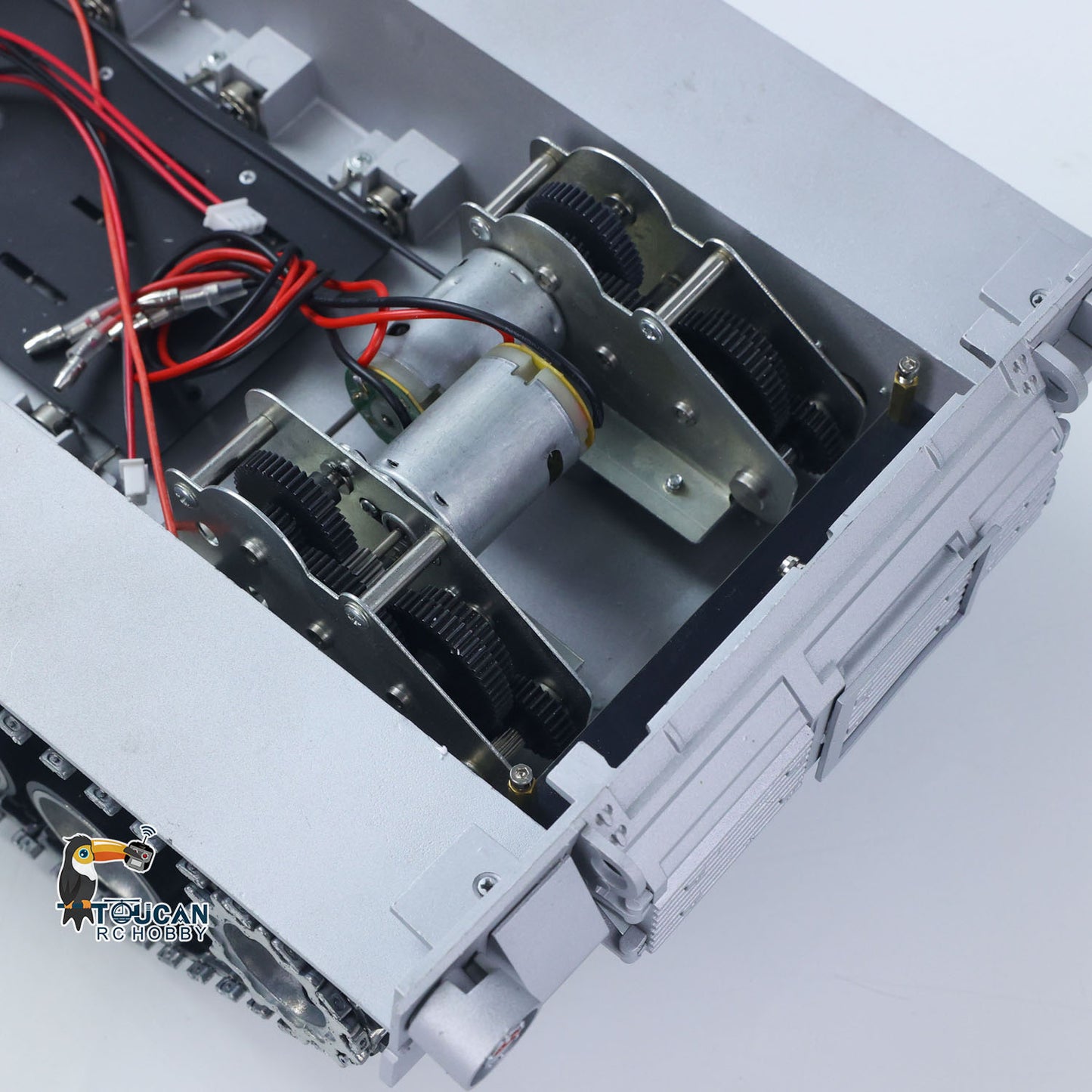 Metal Chassis with Driving Gearbox Road Wheels Speaker Switch for Henglong 1/16 RC Battle Tank USA Abrams M1A2 3918 Model