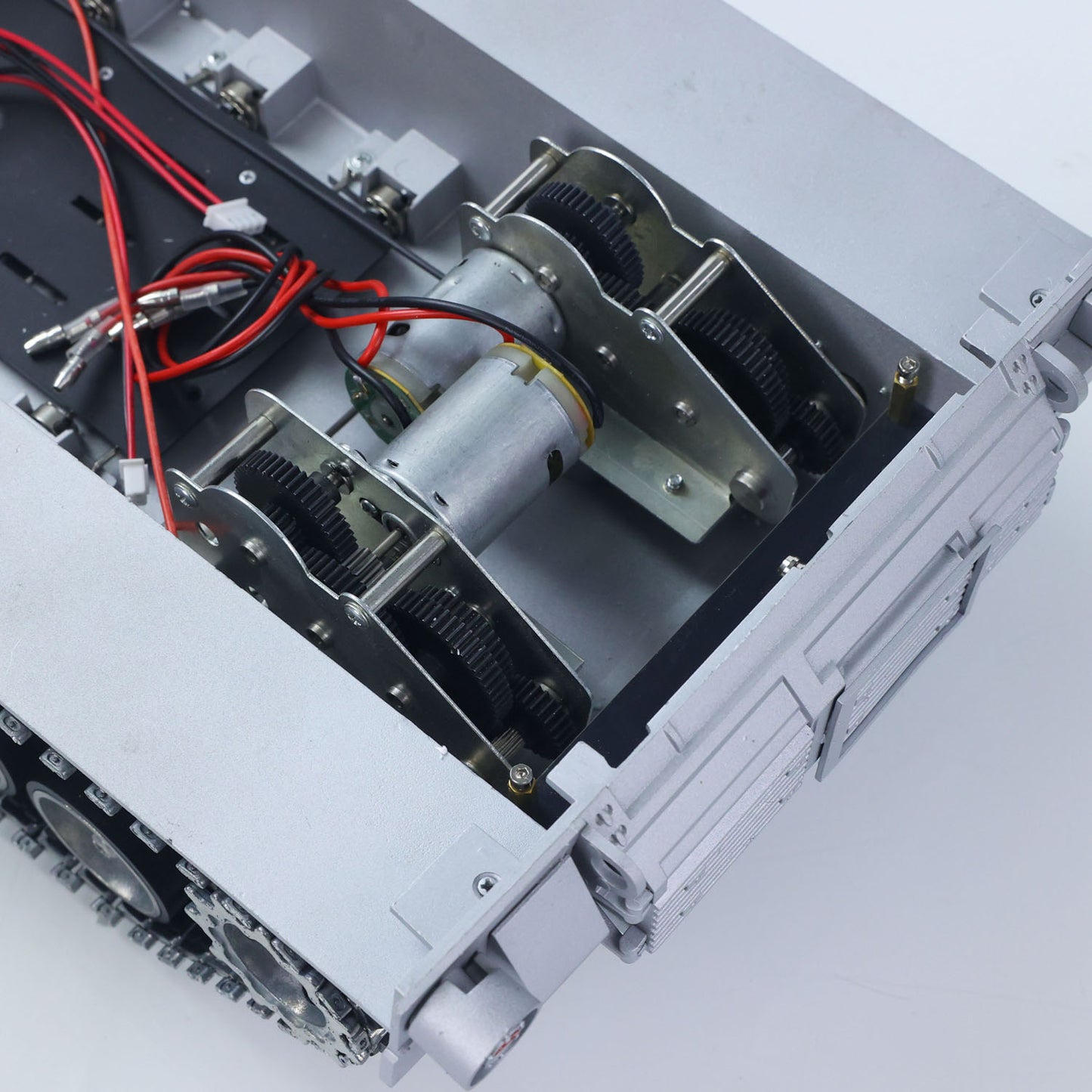 Metal Chassis Driving Gearbox Idlers Drive Wheels Tracks Speaker Switch for Henglong 1/16 3918 USA Abrams M1A2 RC Tank Model