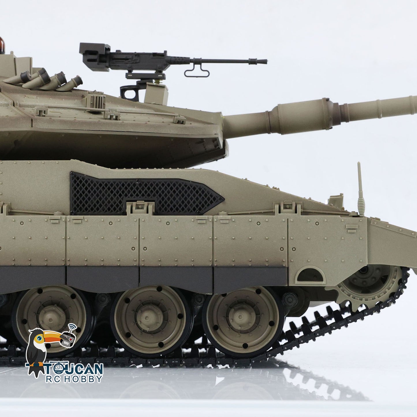 Henglong 1/16 Plastic TK7.0 IDF Merkava MK IV RTR RC Tank 3958 with FPV 360 Degrees Turret Barrel Recoil BB Smoke Steel Gearbox