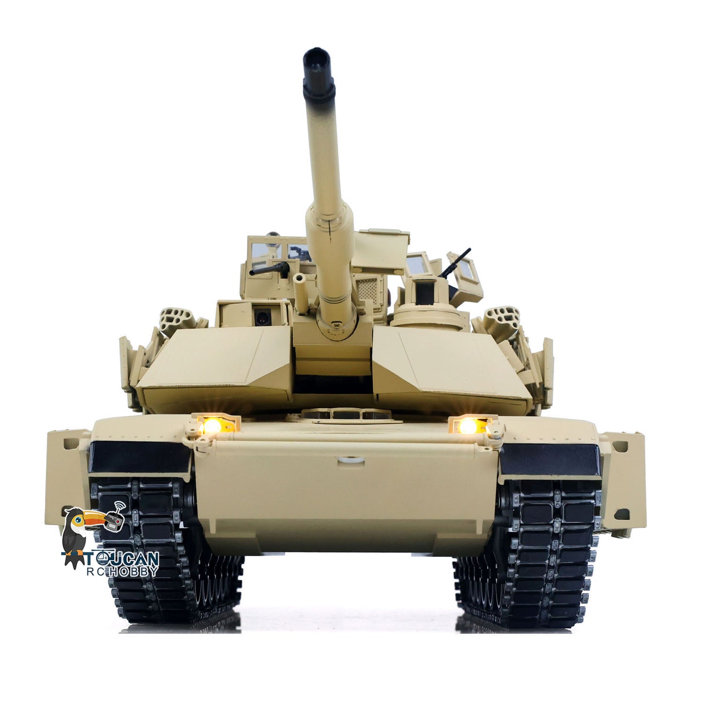 TOUCAN 1/16 Metal RC Remote Control Tank 3918 Abrams M1A2 TUSK II Dual Flow Gearbox 360 Turret Rotary Infrared Combat Barrel Recoil FPV Battery