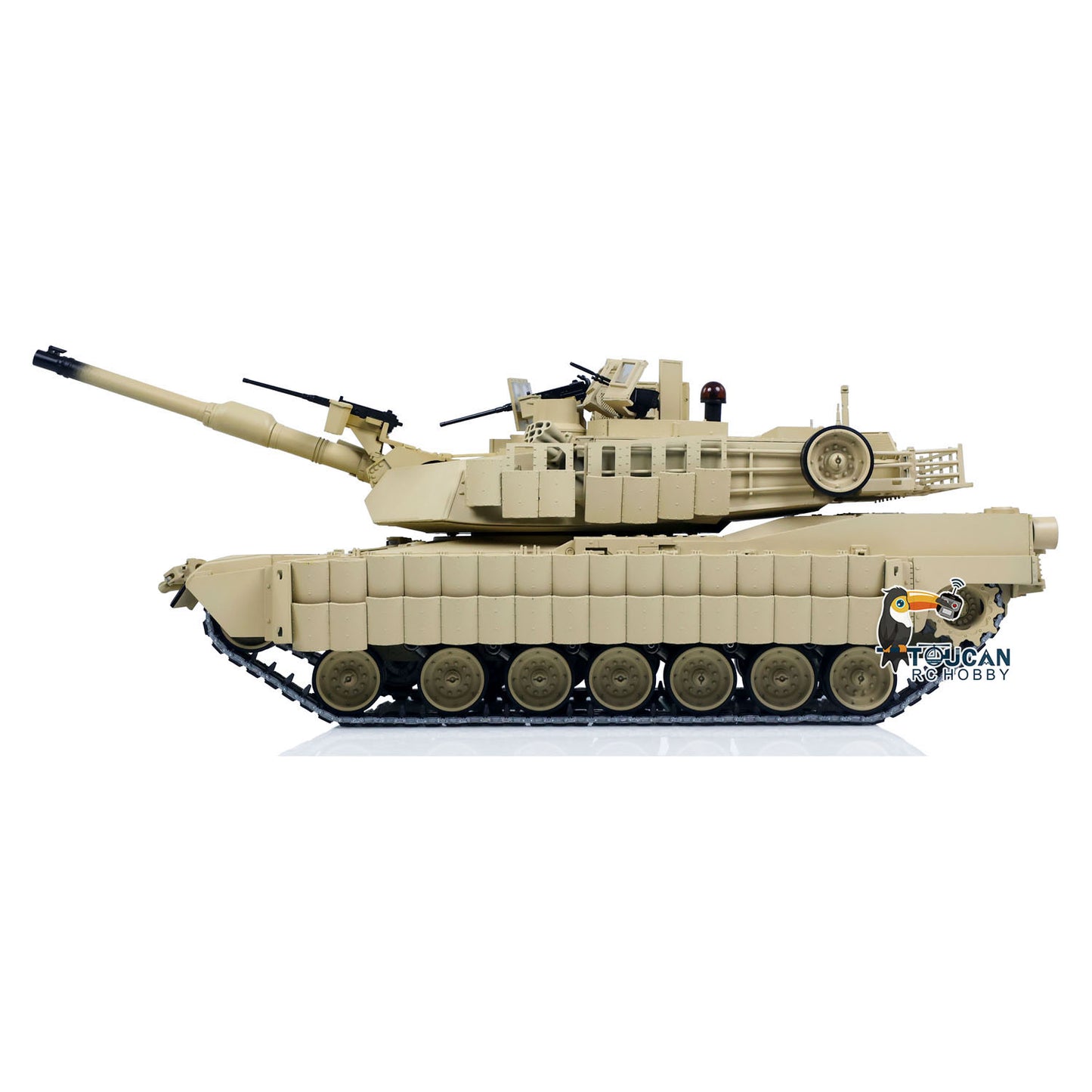 TOUCAN 1/16 Metal RC Remote Control Tank 3918 Abrams M1A2 TUSK II Dual Flow Gearbox 360 Turret Rotary Infrared Combat Barrel Recoil FPV Battery
