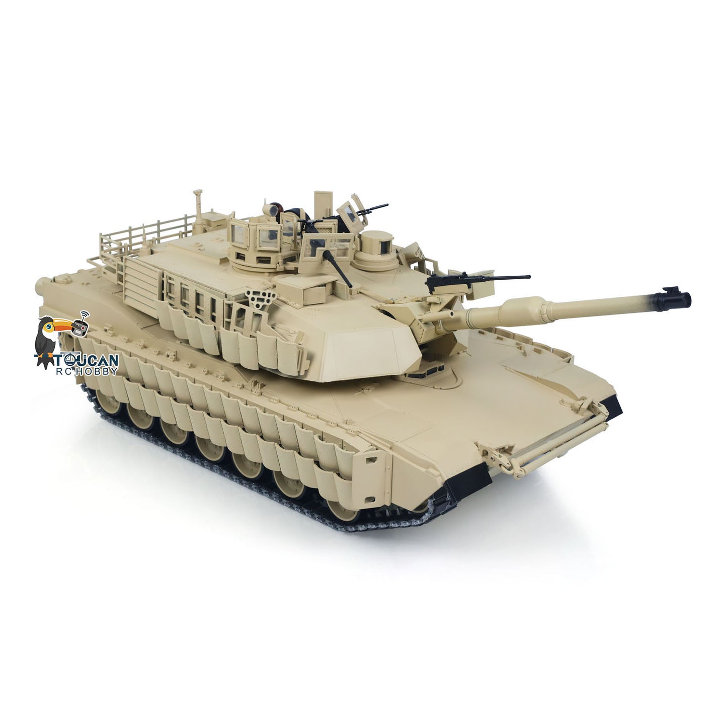 TOUCAN 1/16 Metal RC Remote Control Tank 3918 Abrams M1A2 TUSK II Dual Flow Gearbox 360 Turret Rotary Infrared Combat Barrel Recoil FPV Battery