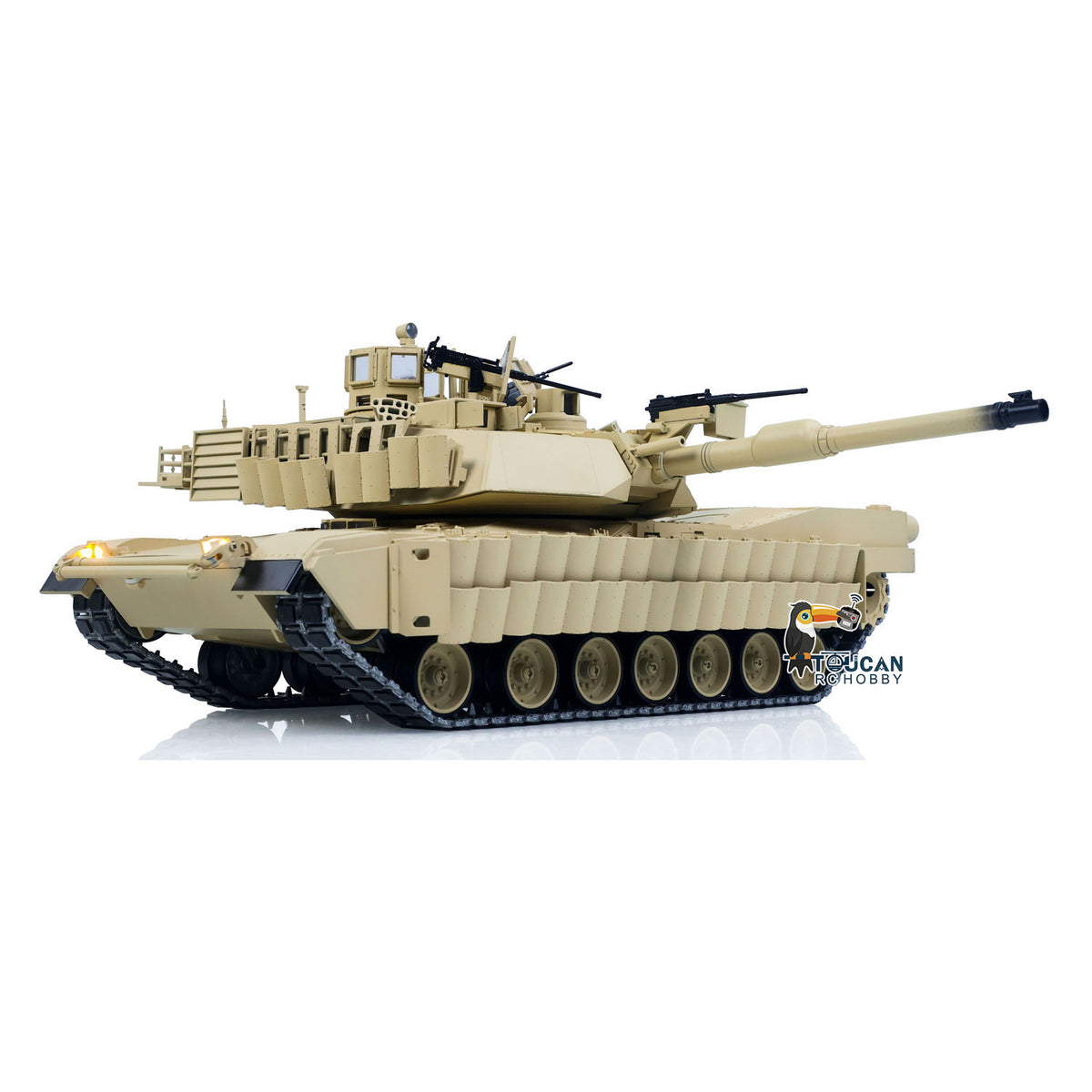 IN Stock TOUCAN 1/16 Full Metal USA Abrams M1A2 RTR RC Tank 3918 TUSK II Dual Flow Gearbox 360 Degrees Turret Barrel Recoil FPV BB IR Smoke