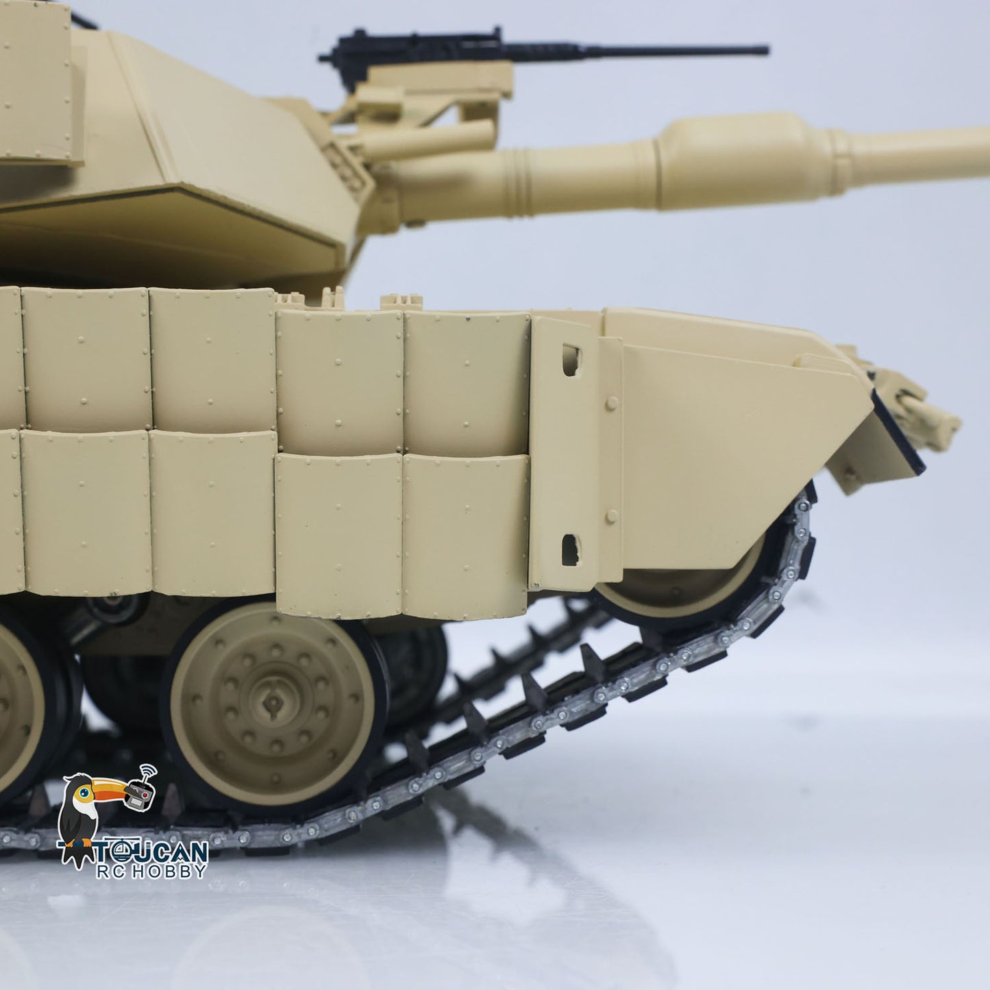 TOUCAN 1/16 Metal RC Remote Control Tank 3918 Abrams M1A2 TUSK II Dual Flow Gearbox 360 Turret Rotary Infrared Combat Barrel Recoil FPV Battery