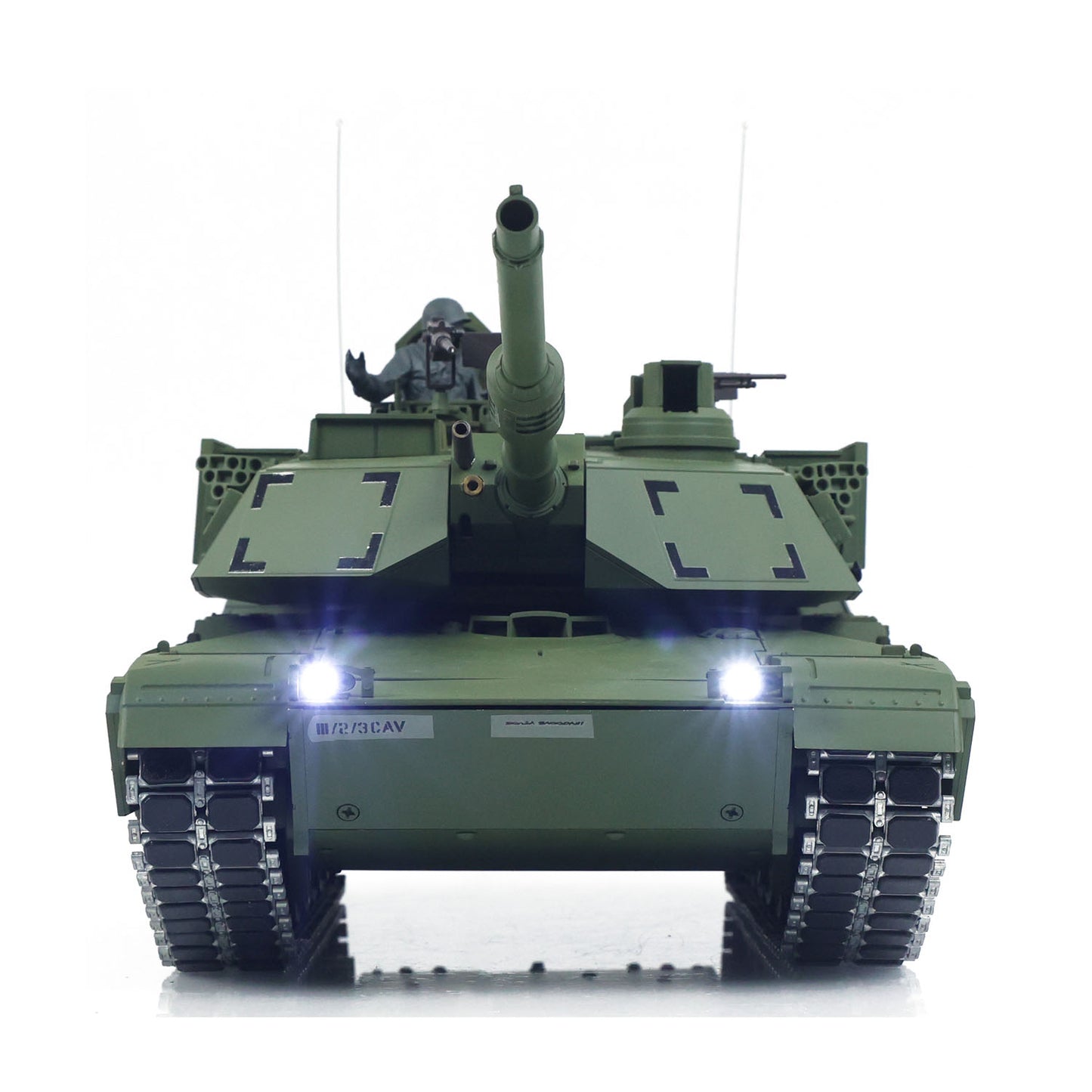 IN Stock 1/16 TOUCAN 3918 Abrams M1A2 RC Tank 360 Degree Turret Barrel Recoil Firing Flash Smoke Metal Gearbox Drive Idler Road Wheels