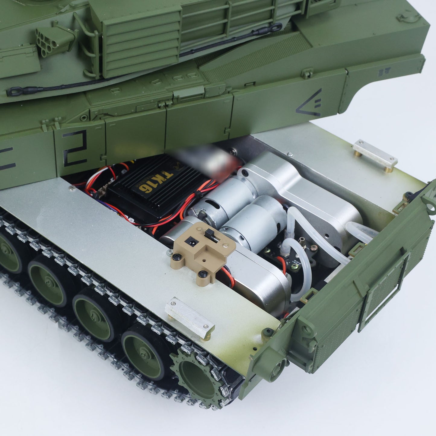 IN Stock 1/16 TOUCAN 3918 Abrams M1A2 RC Tank 360 Degree Turret Barrel Recoil Firing Flash Smoke Metal Gearbox Drive Idler Road Wheels