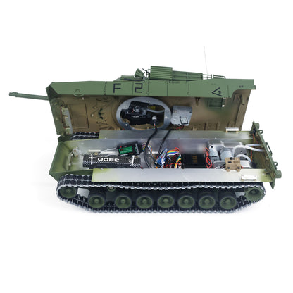 IN Stock 1/16 TOUCAN 3918 Abrams M1A2 RC Tank 360 Degree Turret Barrel Recoil Firing Flash Smoke Metal Gearbox Drive Idler Road Wheels
