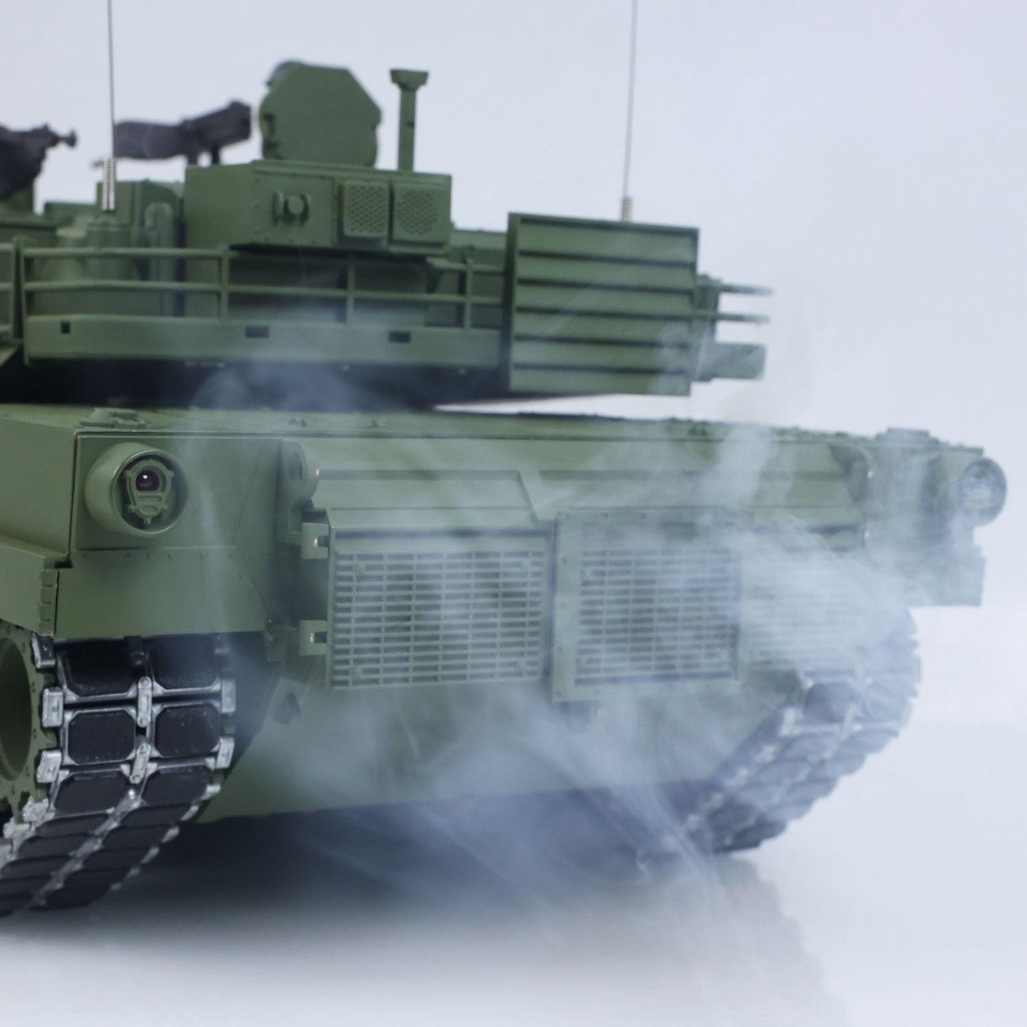 IN Stock 1/16 TOUCAN 3918 Abrams M1A2 RC Tank 360 Degree Turret Barrel Recoil Firing Flash Smoke Metal Gearbox Drive Idler Road Wheels