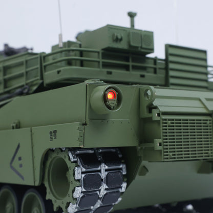 IN Stock 1/16 TOUCAN 3918 Abrams M1A2 RC Tank 360 Degree Turret Barrel Recoil Firing Flash Smoke Metal Gearbox Drive Idler Road Wheels