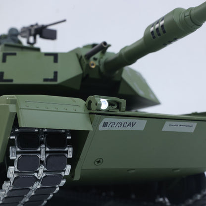 IN Stock 1/16 TOUCAN 3918 Abrams M1A2 RC Tank 360 Degree Turret Barrel Recoil Firing Flash Smoke Metal Gearbox Drive Idler Road Wheels