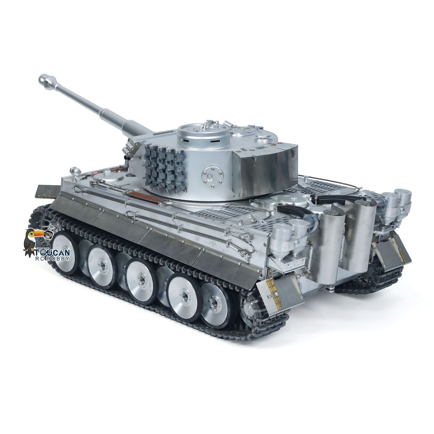 Henglong 2.4G 1/8 Full Metal German Tiger I RTR RC Tank 3818 Model FPV 360 Degrees Turret Barrel Recoil BB IR Smoke Sound Light